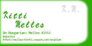 kitti melles business card